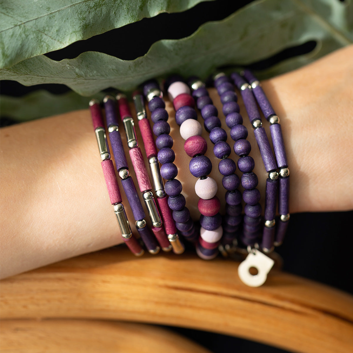 Vieno bracelet, dark purple