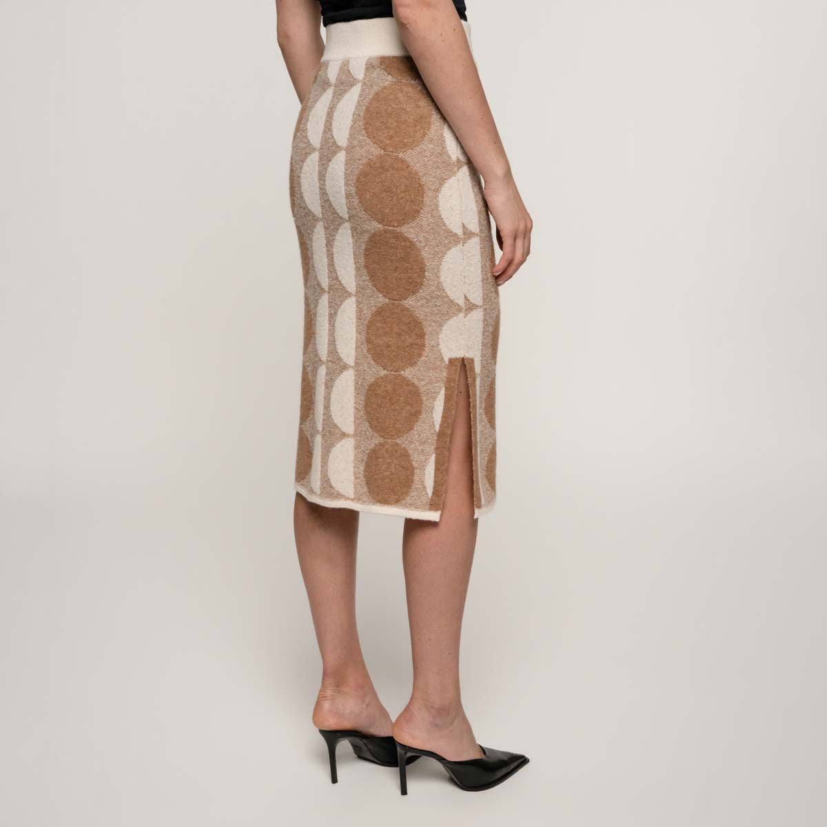 Leia knit skirt, Gleam, beige