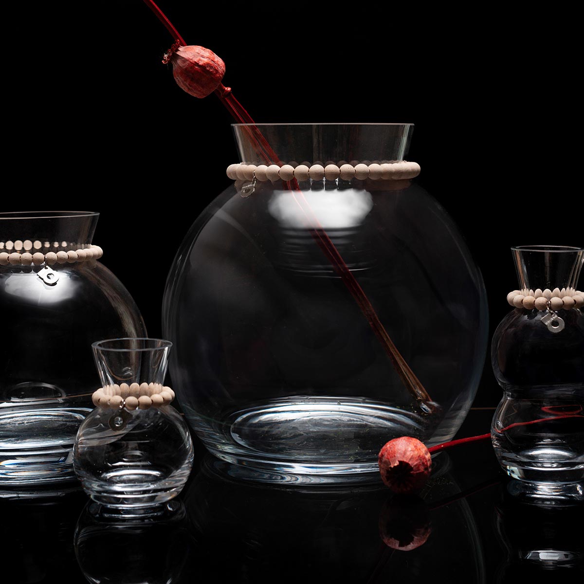 Kupla glass vase, clear, 16 cm