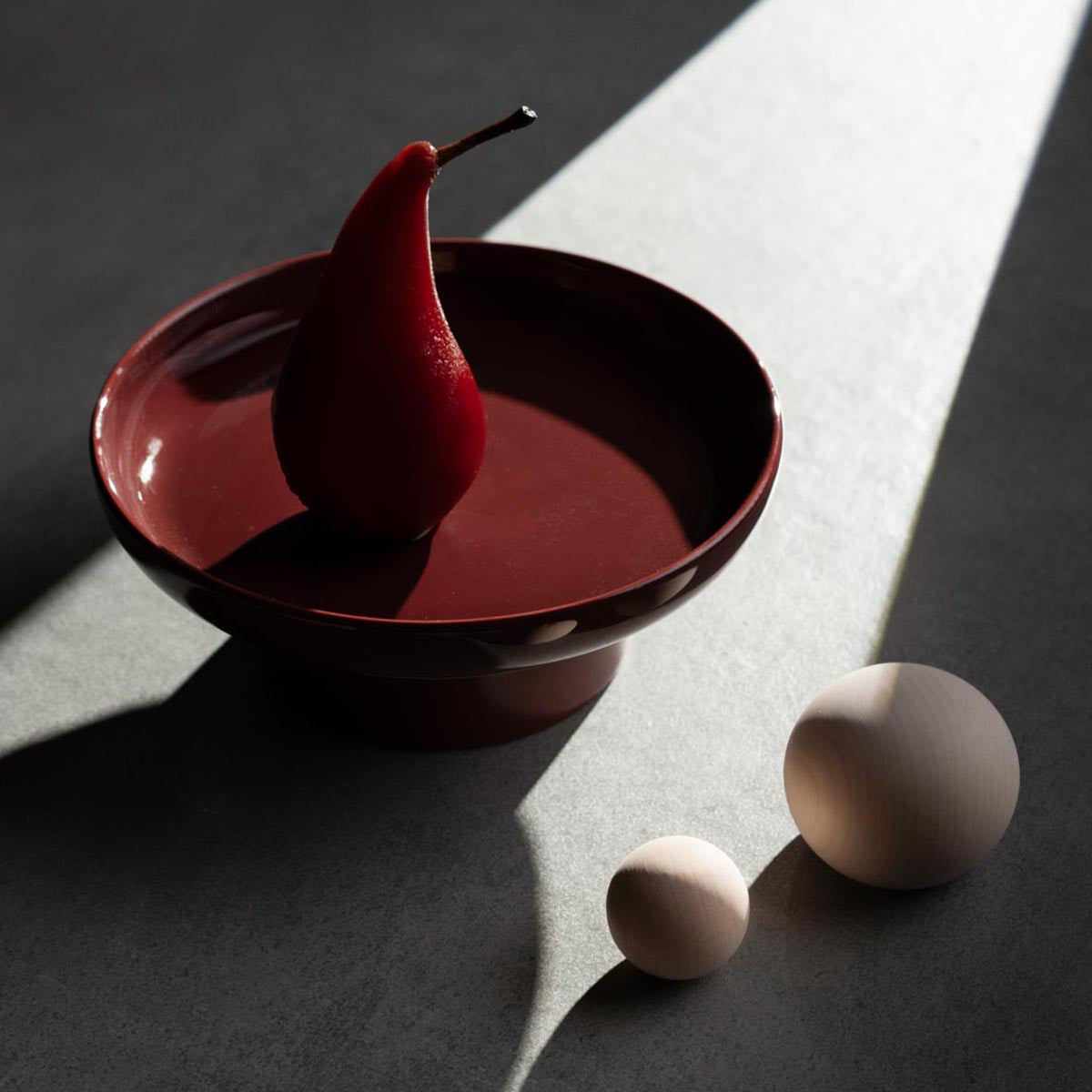 Puisto pasta plate, burgundy, 21 cm