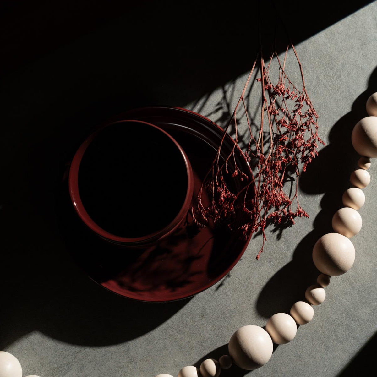Puisto pasta plate, burgundy, 21 cm