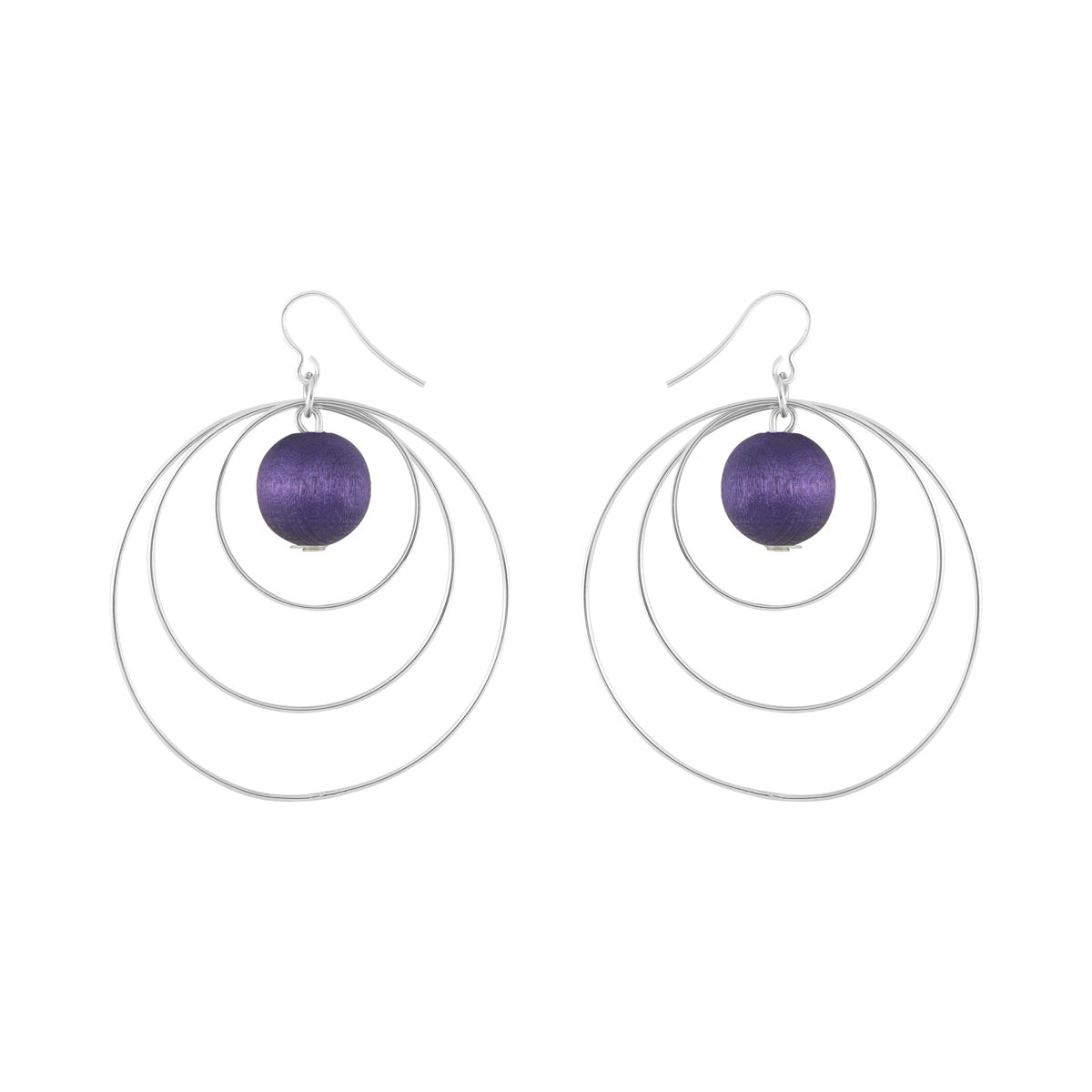Piruetti earrings, dark purple