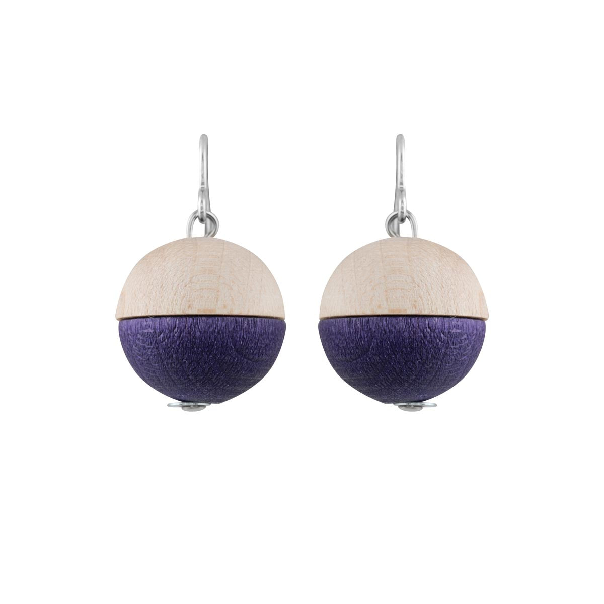 Leila earrings, dark purple