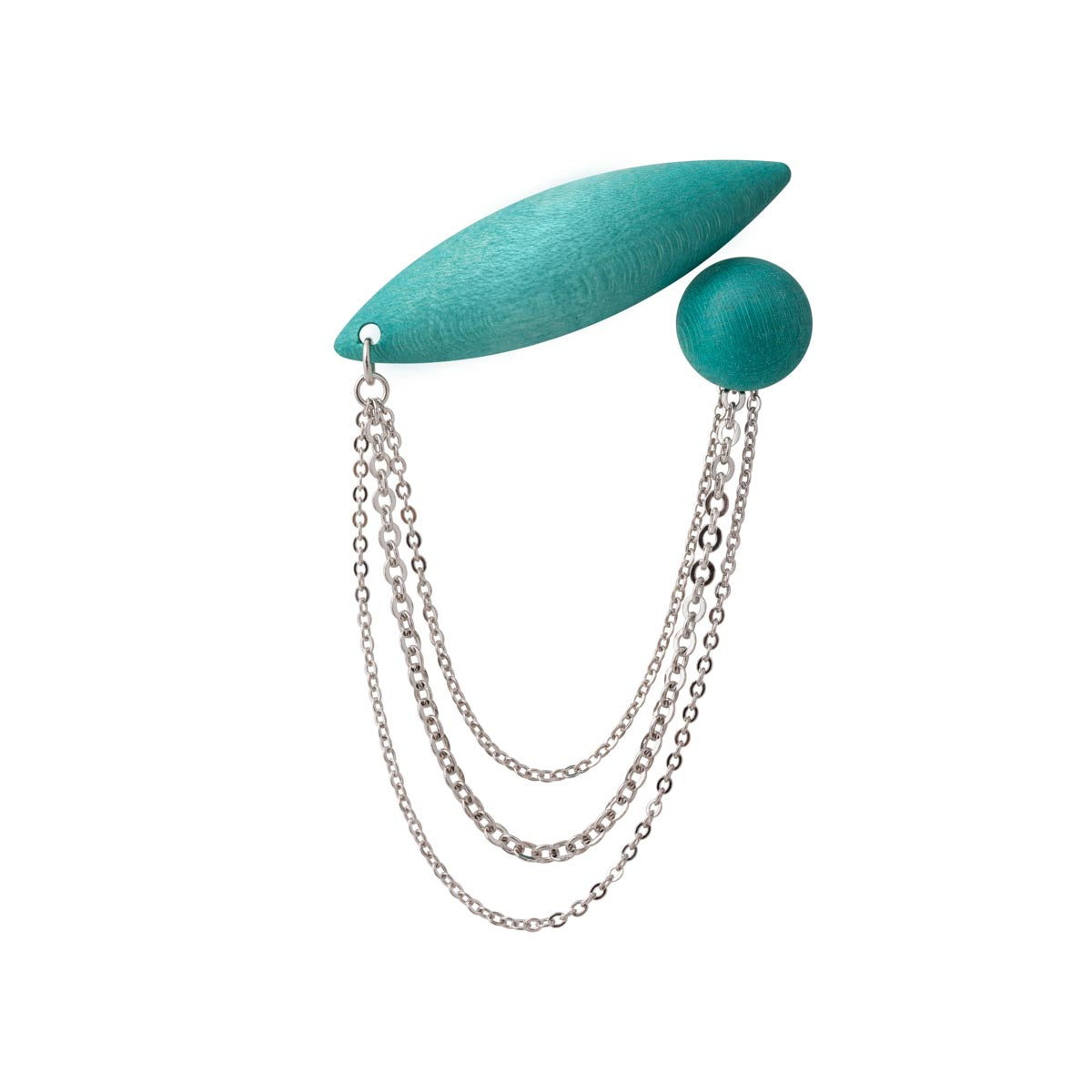Joanna brooch, aqua green