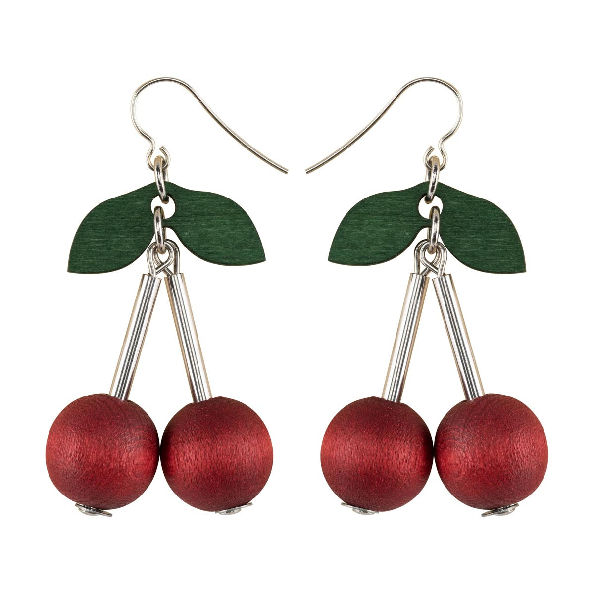 Kirsikka earrings, wine red