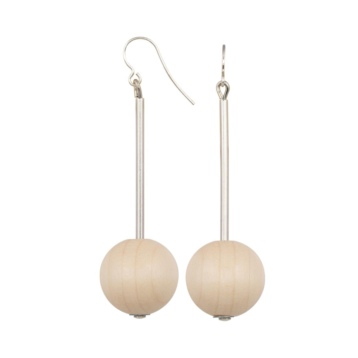 Elsa earrings, varnished wood