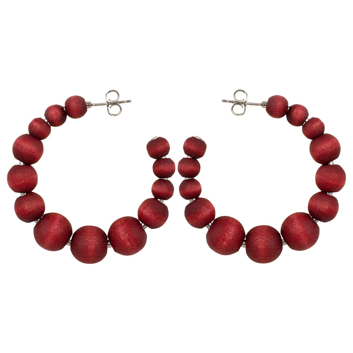 Asta earrings, wine red