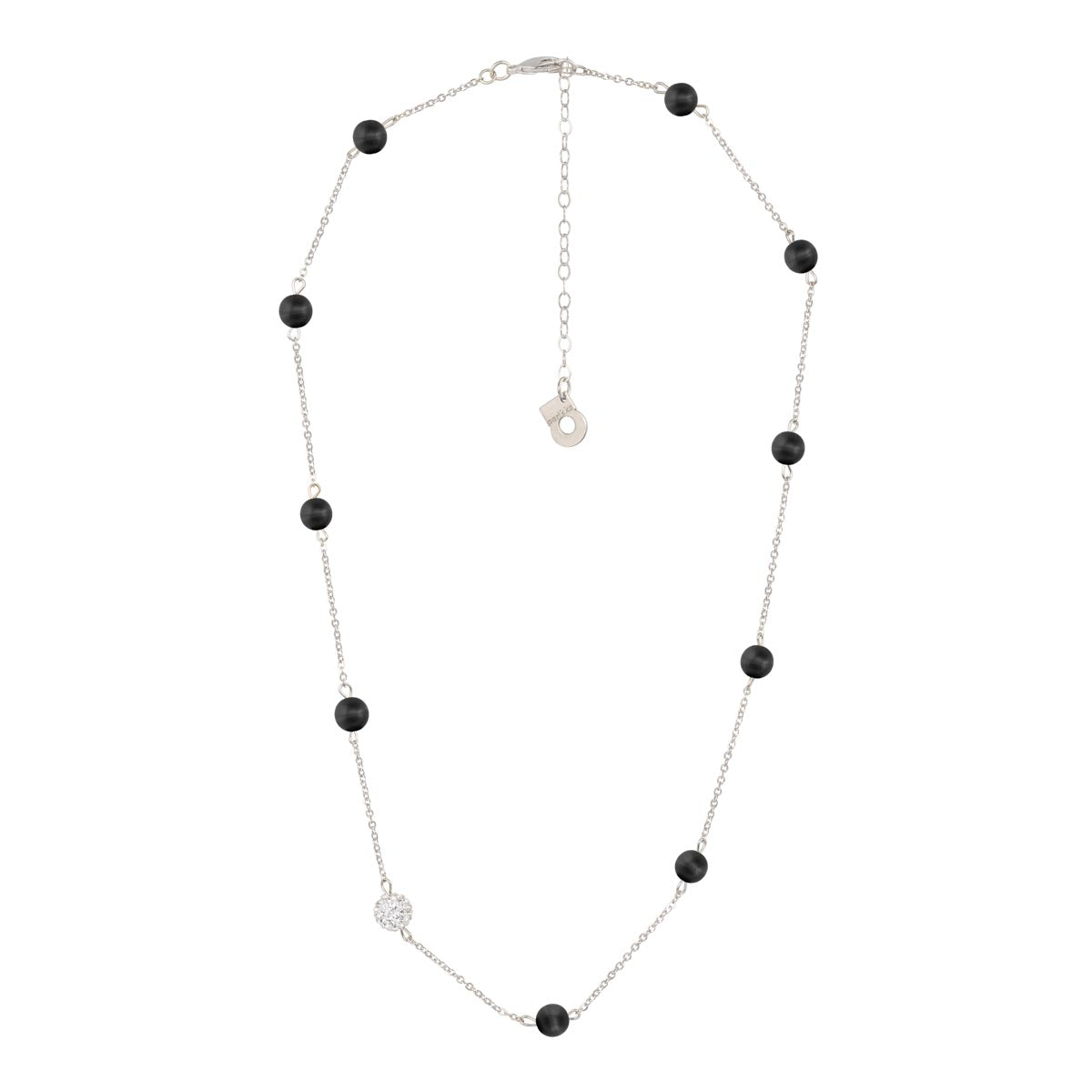 Jade kristalli necklace, black