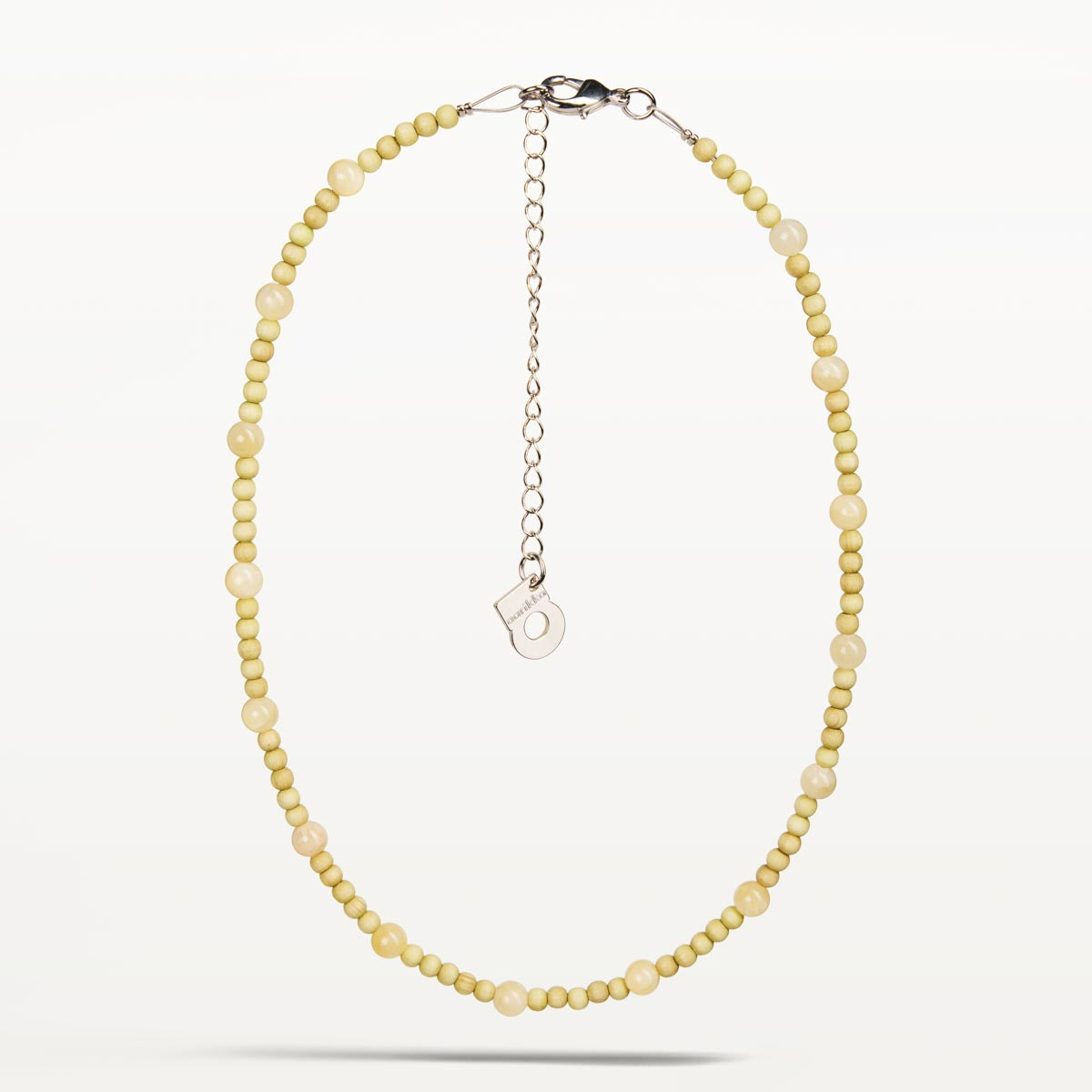 Lasihelmi necklace, butter yellow