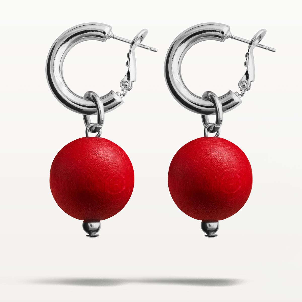 Valma earrings, red