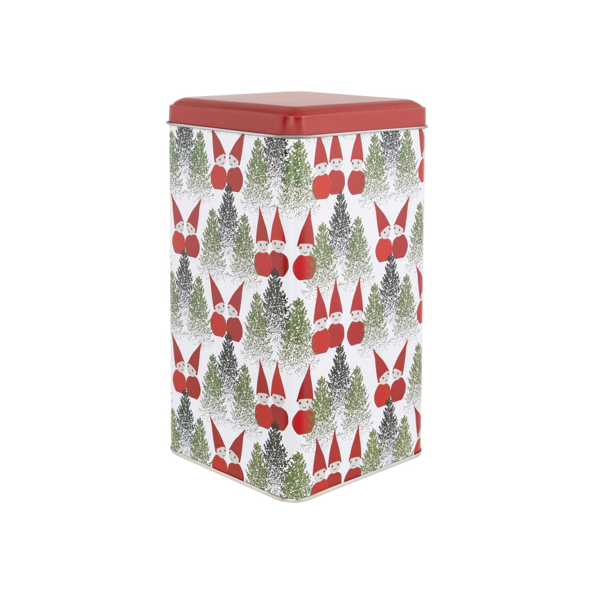 Coffee box, Elves in the Forest, 19 cm, red, white, and green