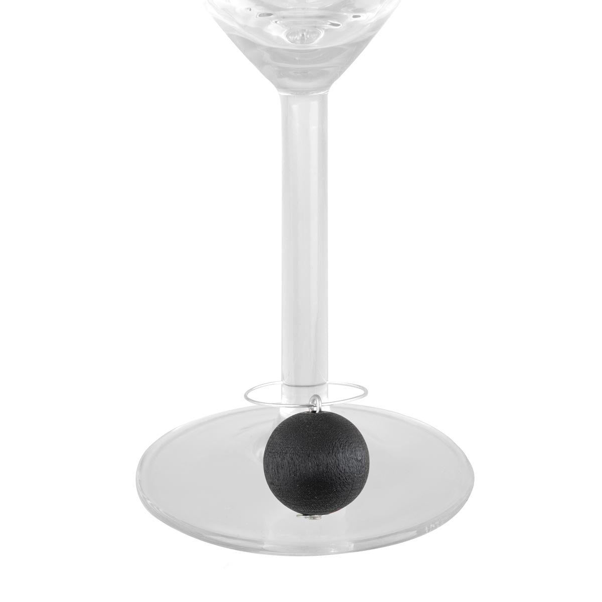 Pompom wine glass markers, 6 pcs, dark shades