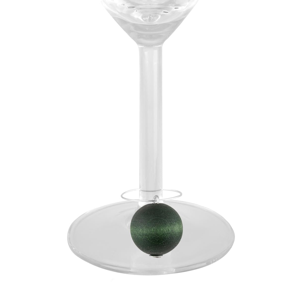 Pompom wine glass markers, 6 pcs, dark shades