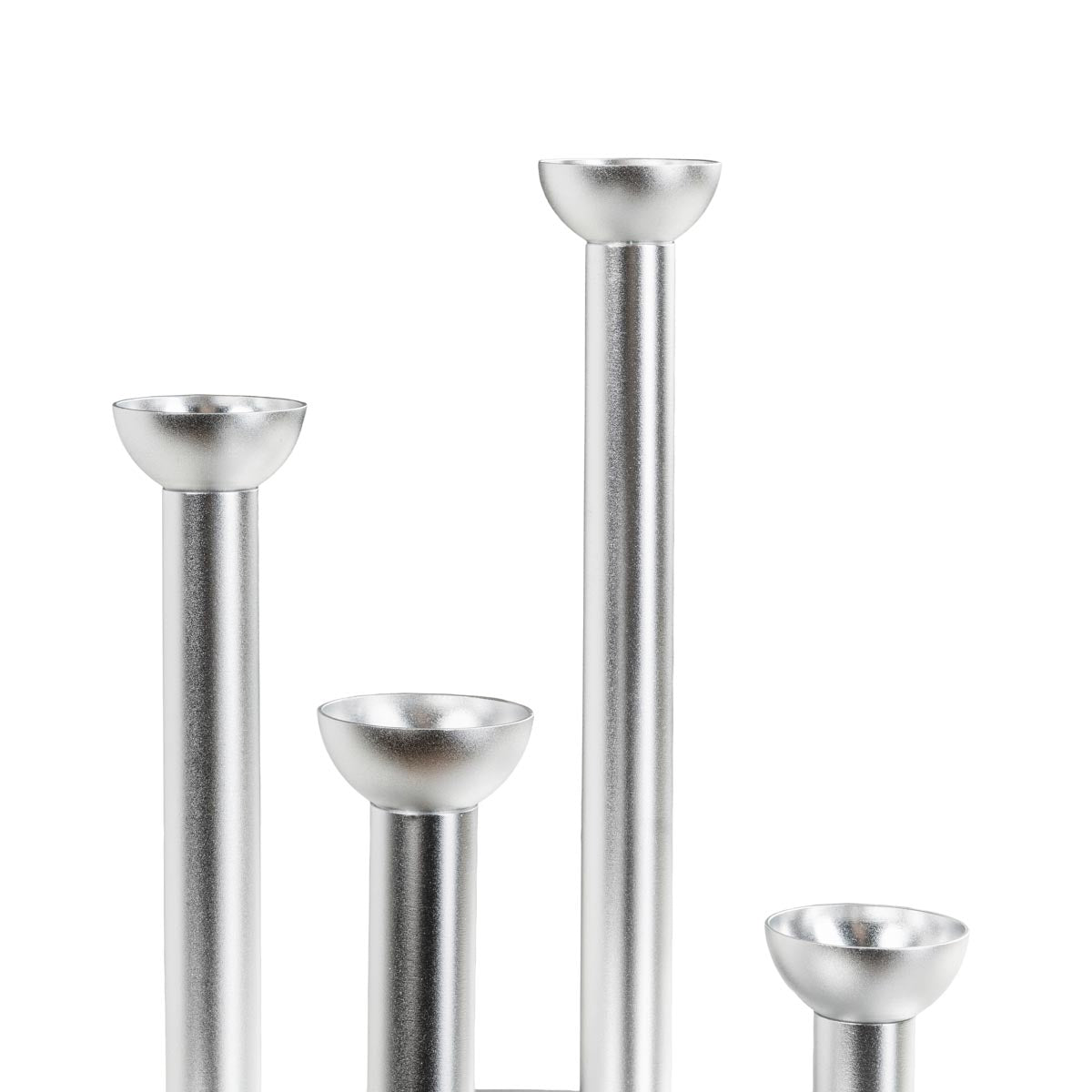 Pipe advent candle holder, 18,5 cm, silver