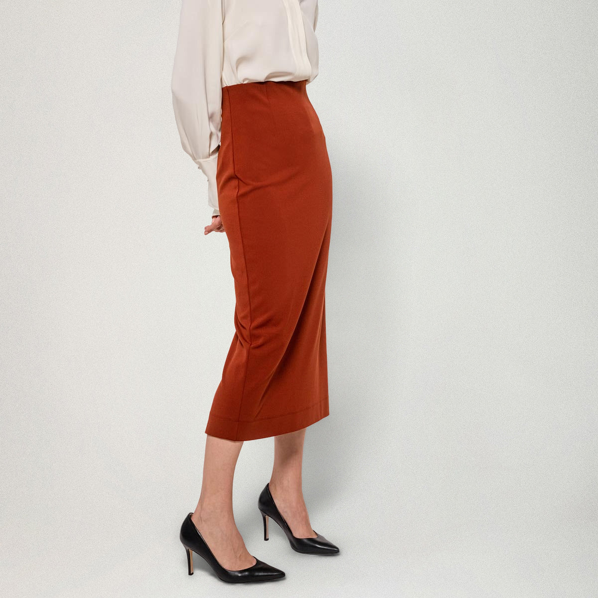 Fiia skirt, jersey, dark copper