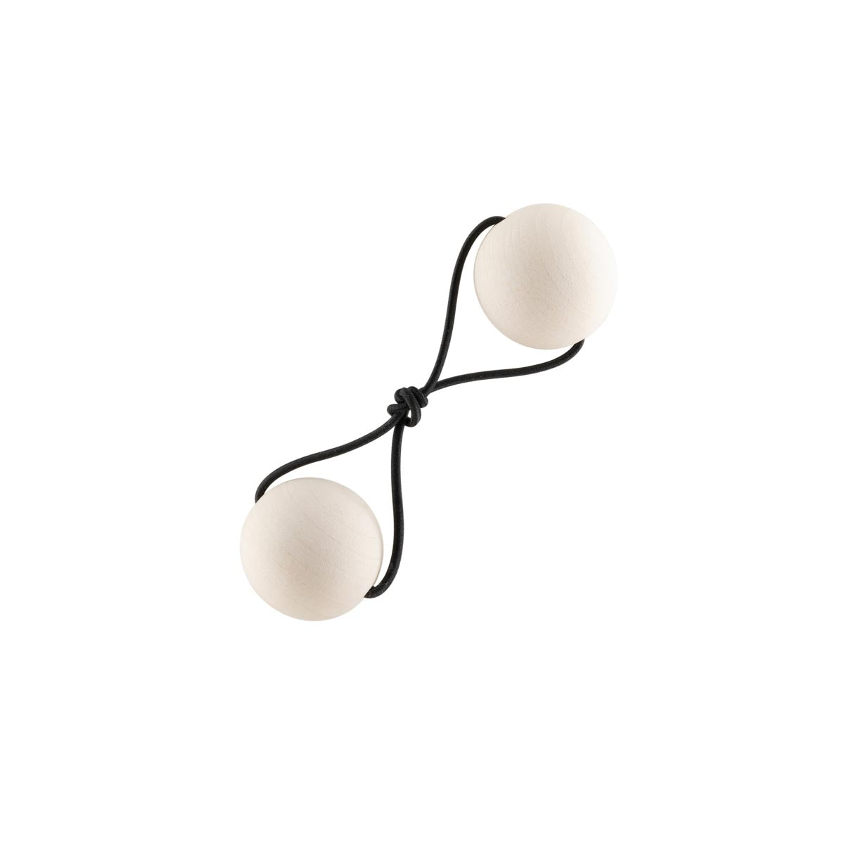 Pom pom hair tie, white