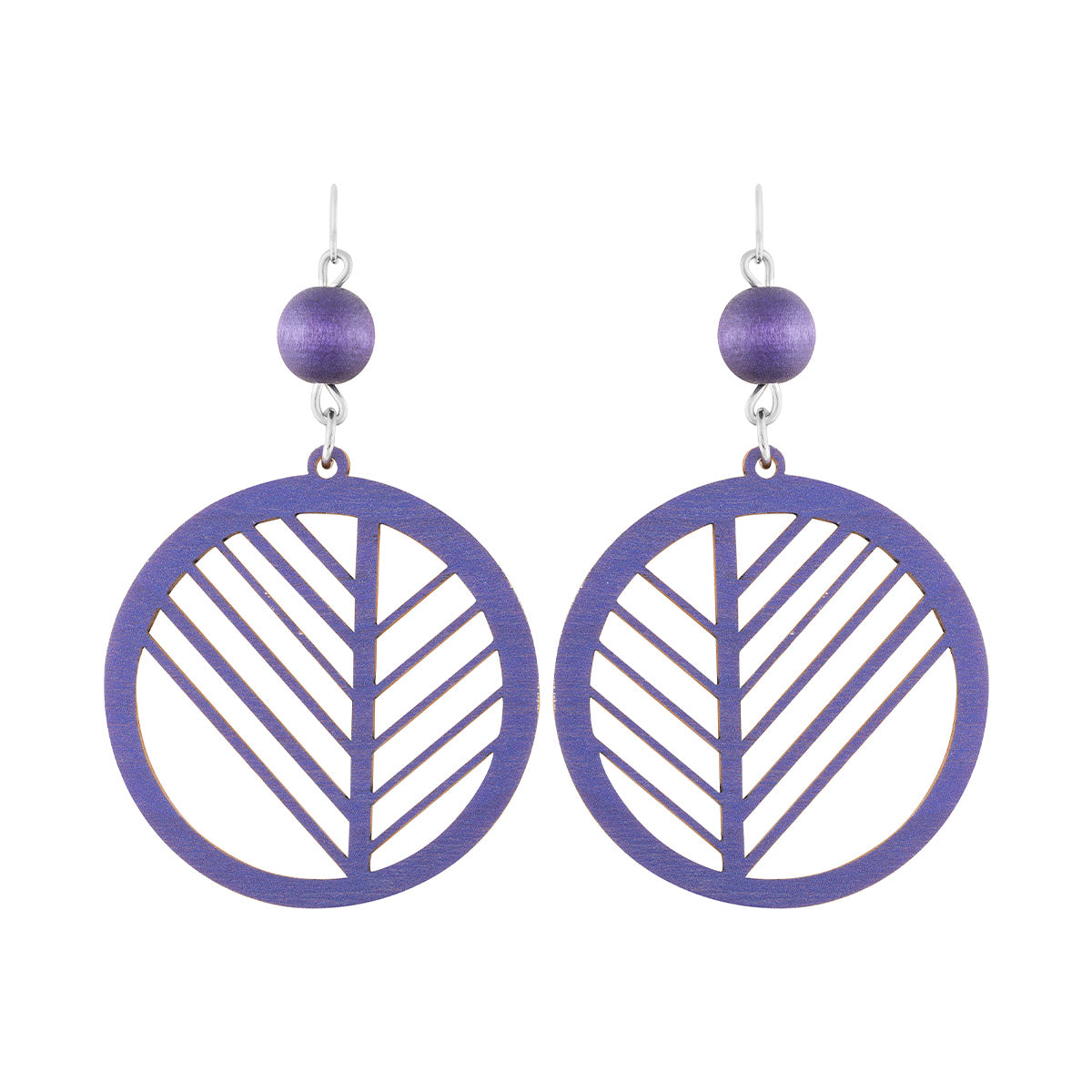 Tuohi earrings, dark purple