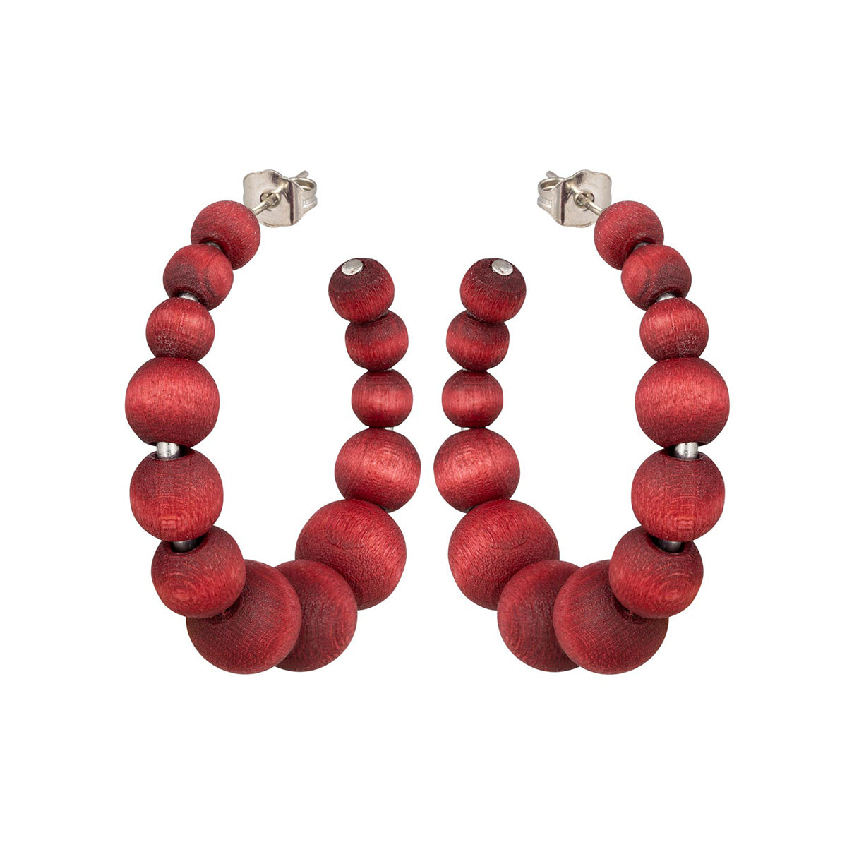 Asta earrings, wine red