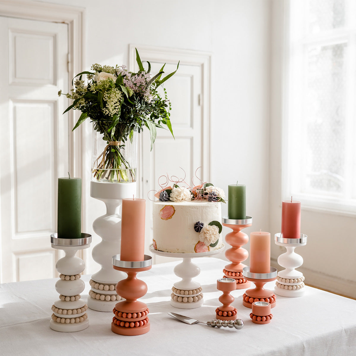 Keisarinna candleholder, watermelon red