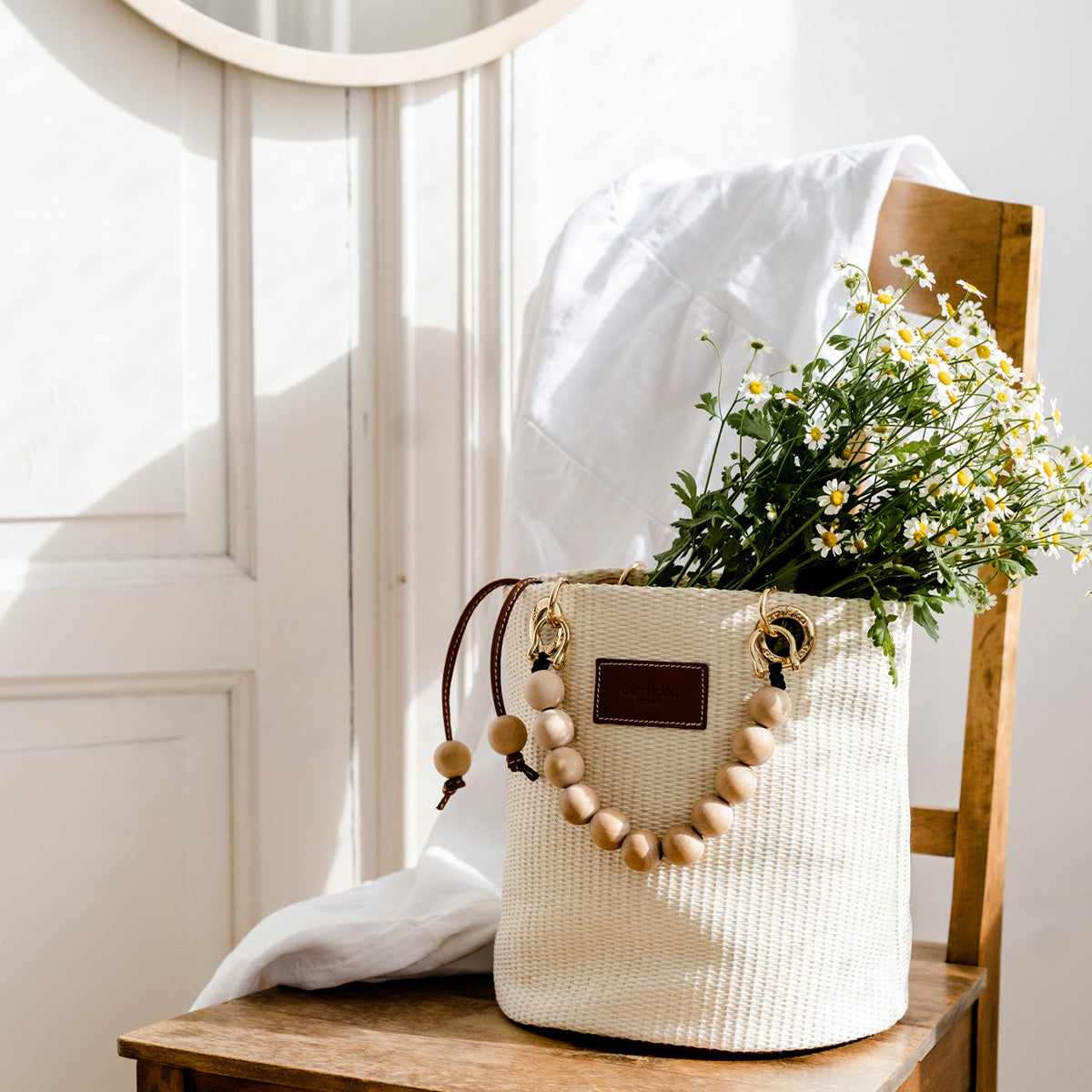 Laura basket bag, brown