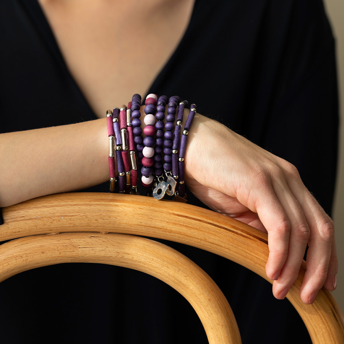 Ariel bracelet, shades of purple