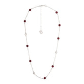 Jade necklace, plum red