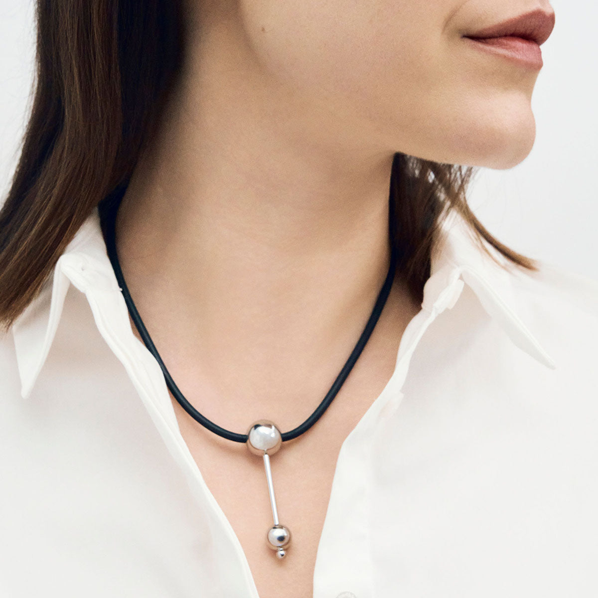 Elea necklace, silver