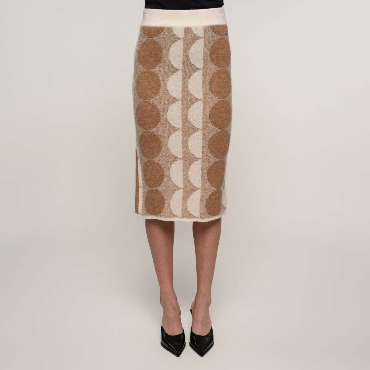 Leia knit skirt, Gleam, beige