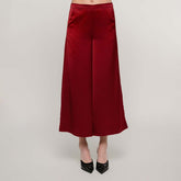 Edvina trousers, satin, dark red