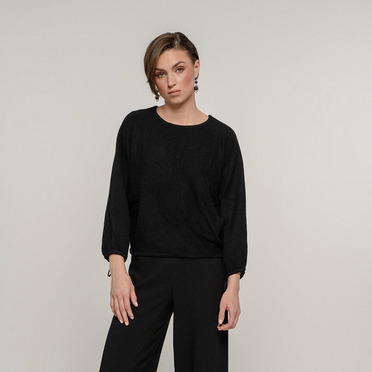 Agnes knit trousers, black