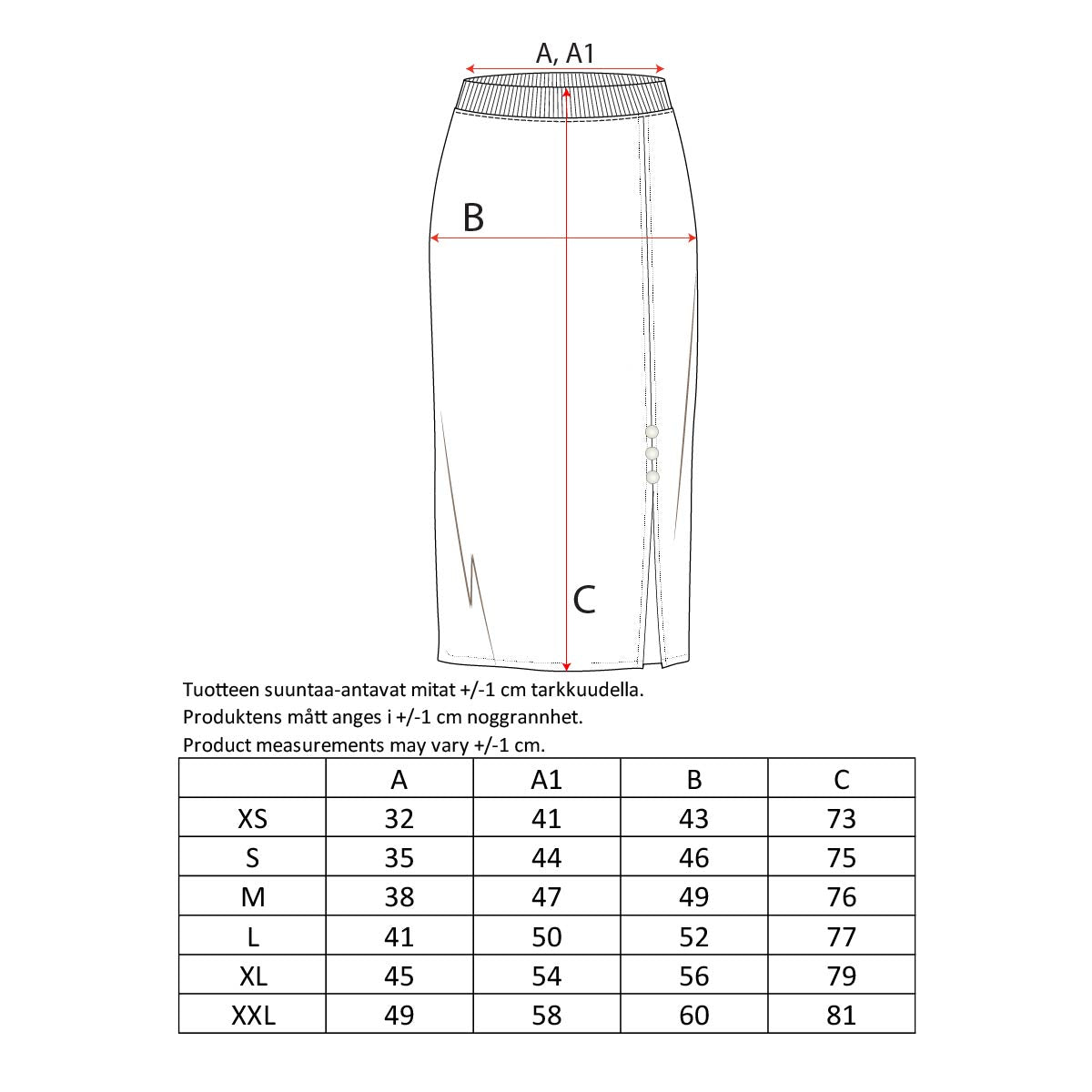 Alessia knit skirt, black