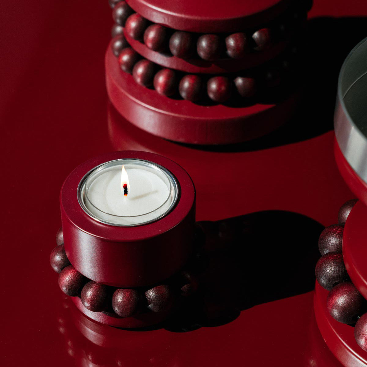 Prinsessa candleholder, burgundy