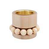 Prinsessa candleholder, varnished wood and gold