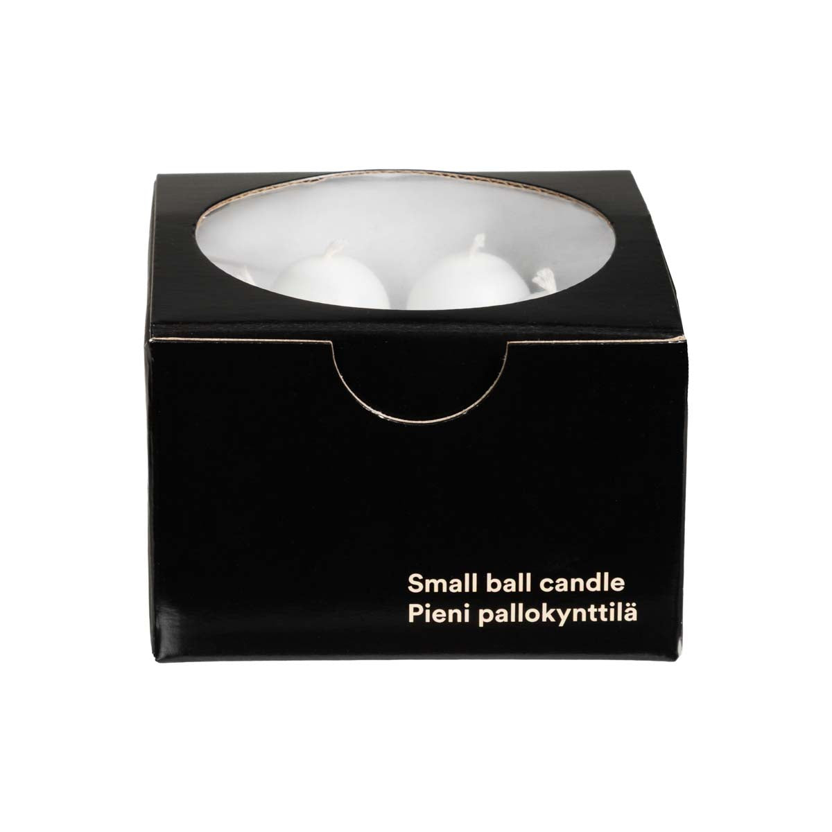Ball candle, 6 pcs, white