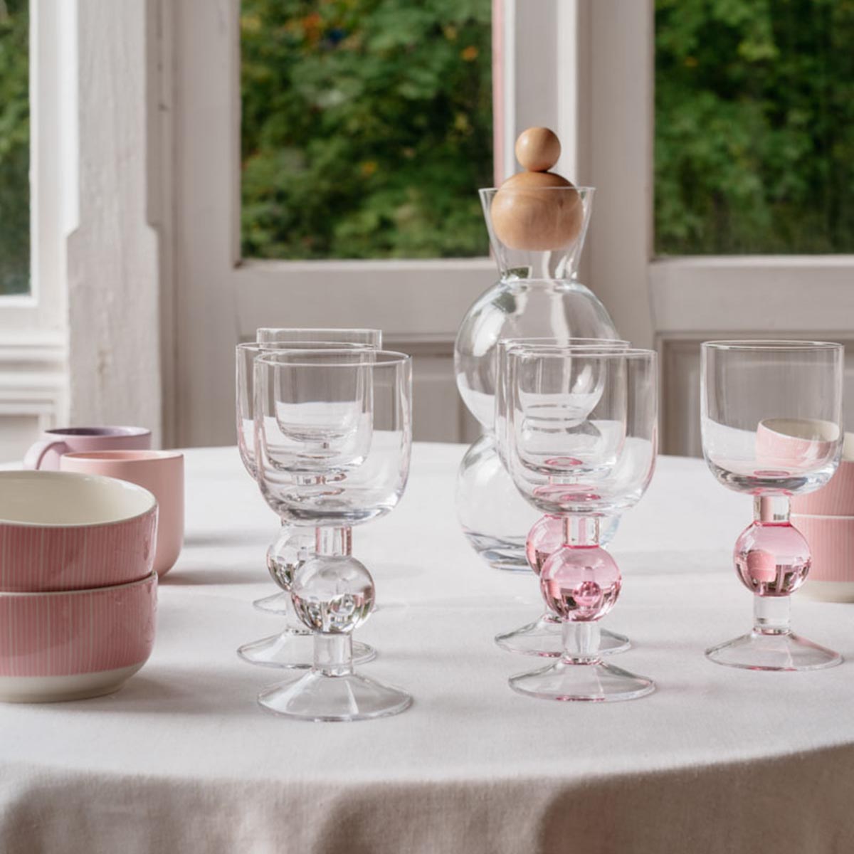 Kupla wine glass, pink, 30 cl, 2 pcs