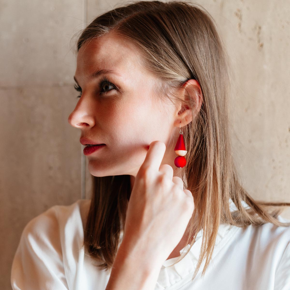 Korvatunturi earrings, red