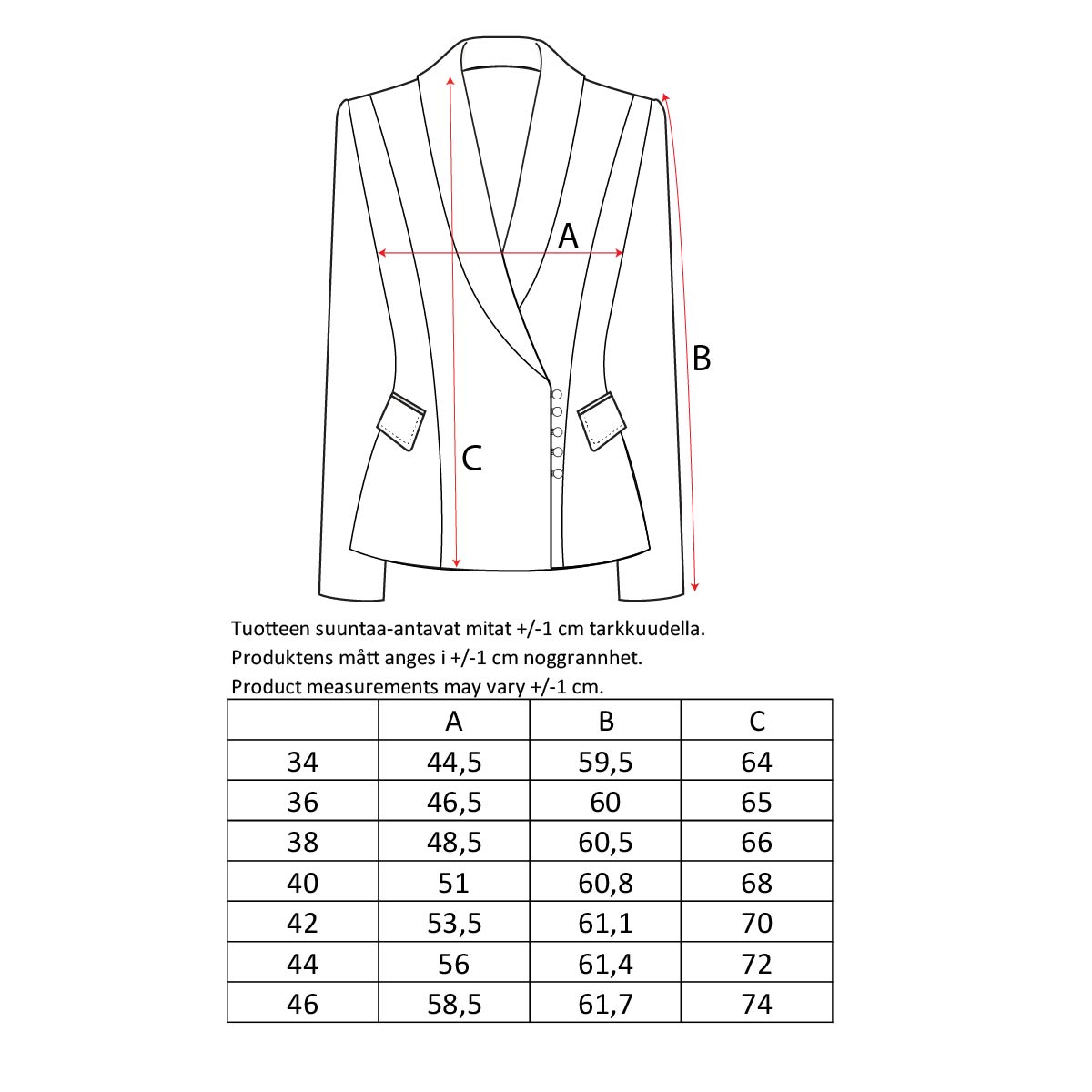 Dakota blazer, Sire, dark blue