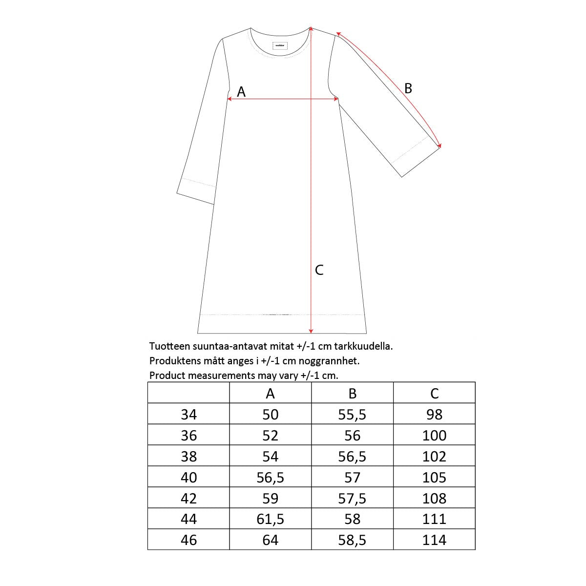 Fresia dress, Nebula, copper