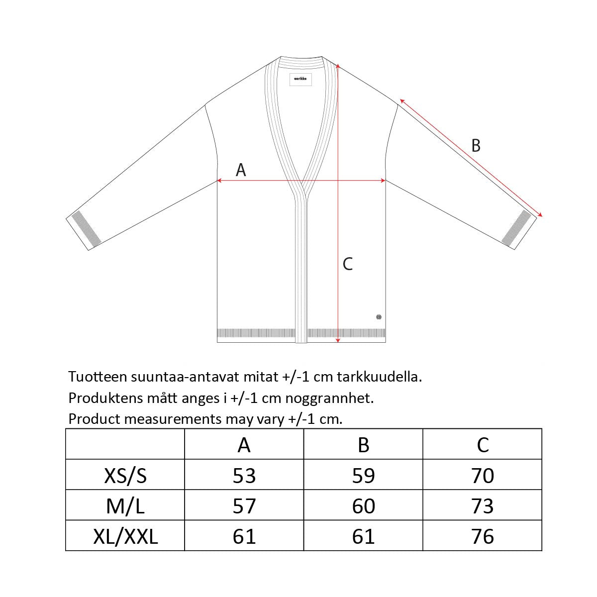 Iiris cardigan, Pässi, black