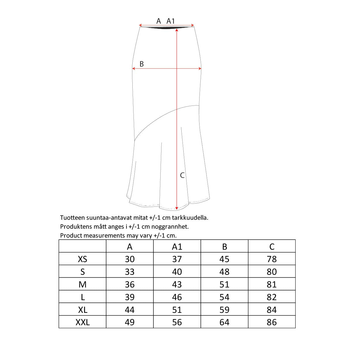 Kelly skirt, satin, champange