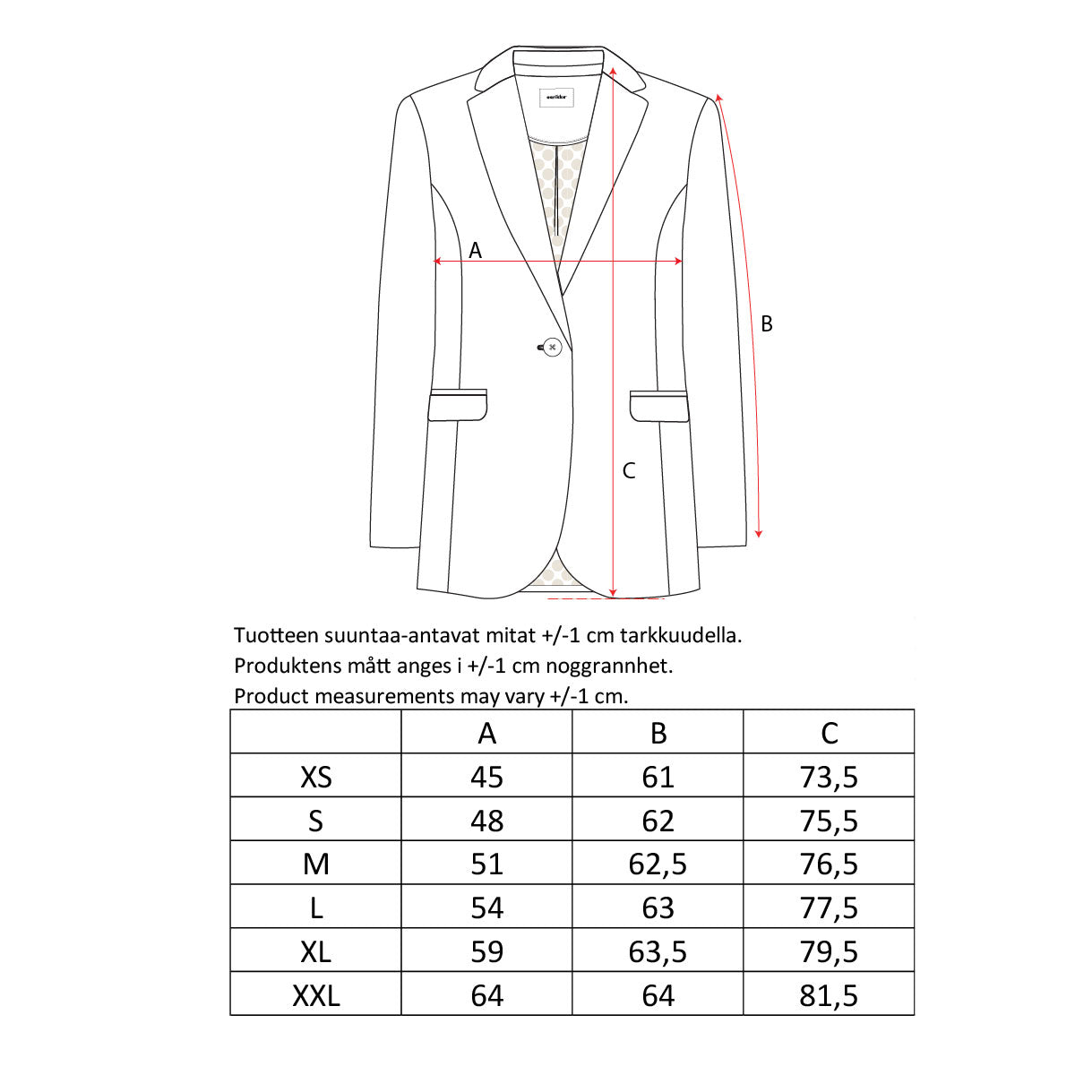 Sola blazer, wool-stretch, black