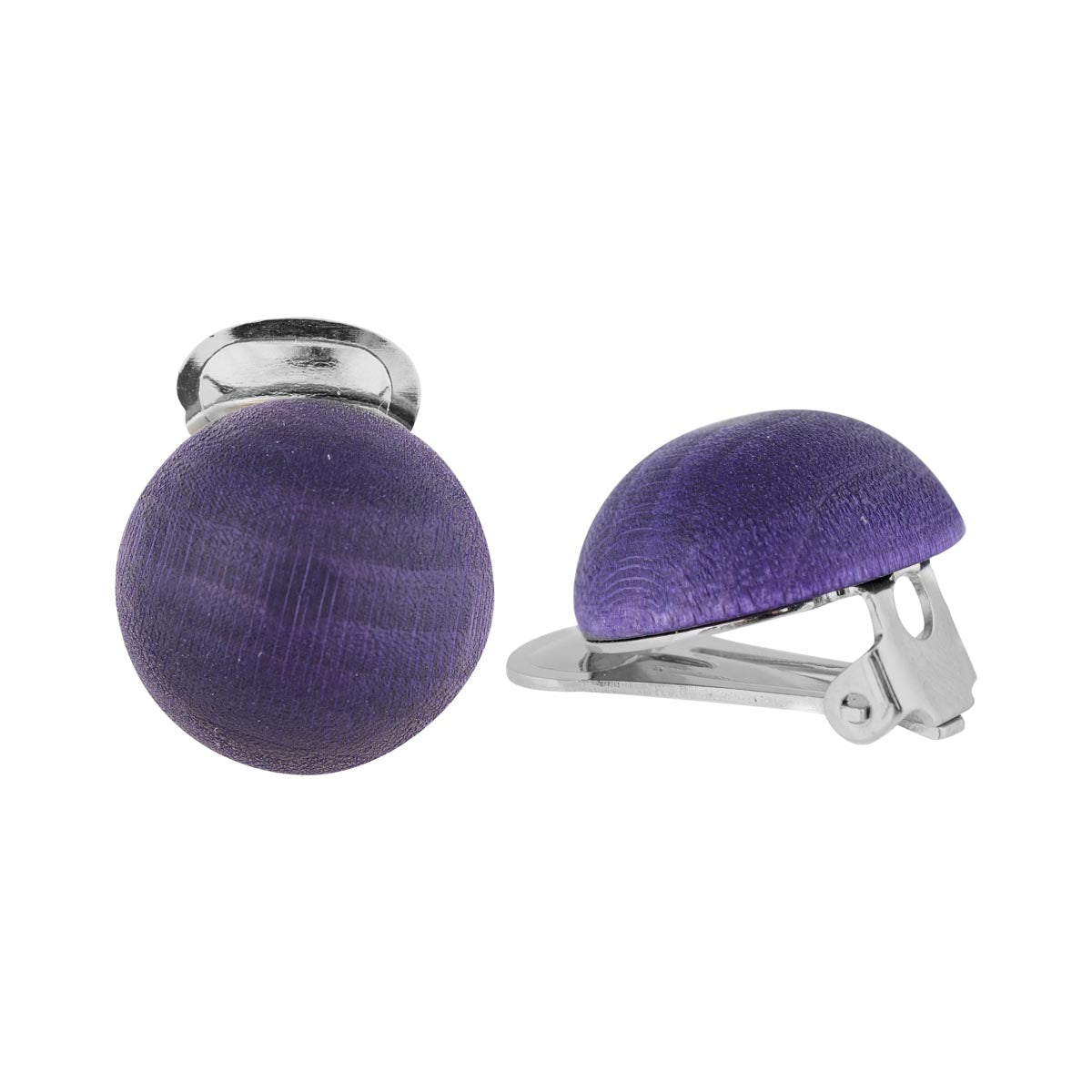 Nappi earrings, dark purple