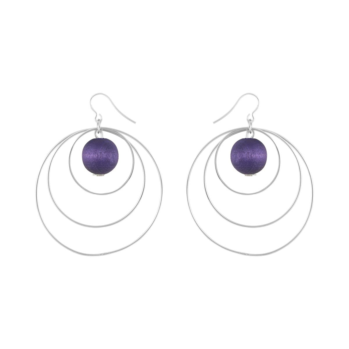 Piruetti earrings, dark purple