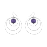 Piruetti earrings, dark purple