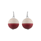 Leila earrings, wine red