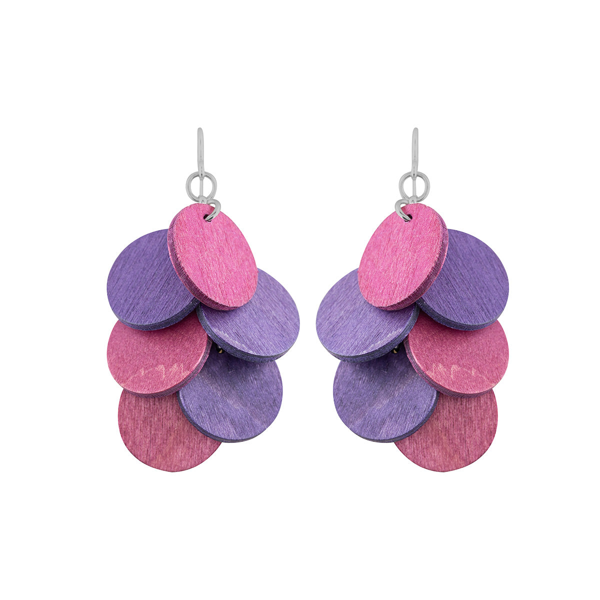 Juolukka earrings, dark purple