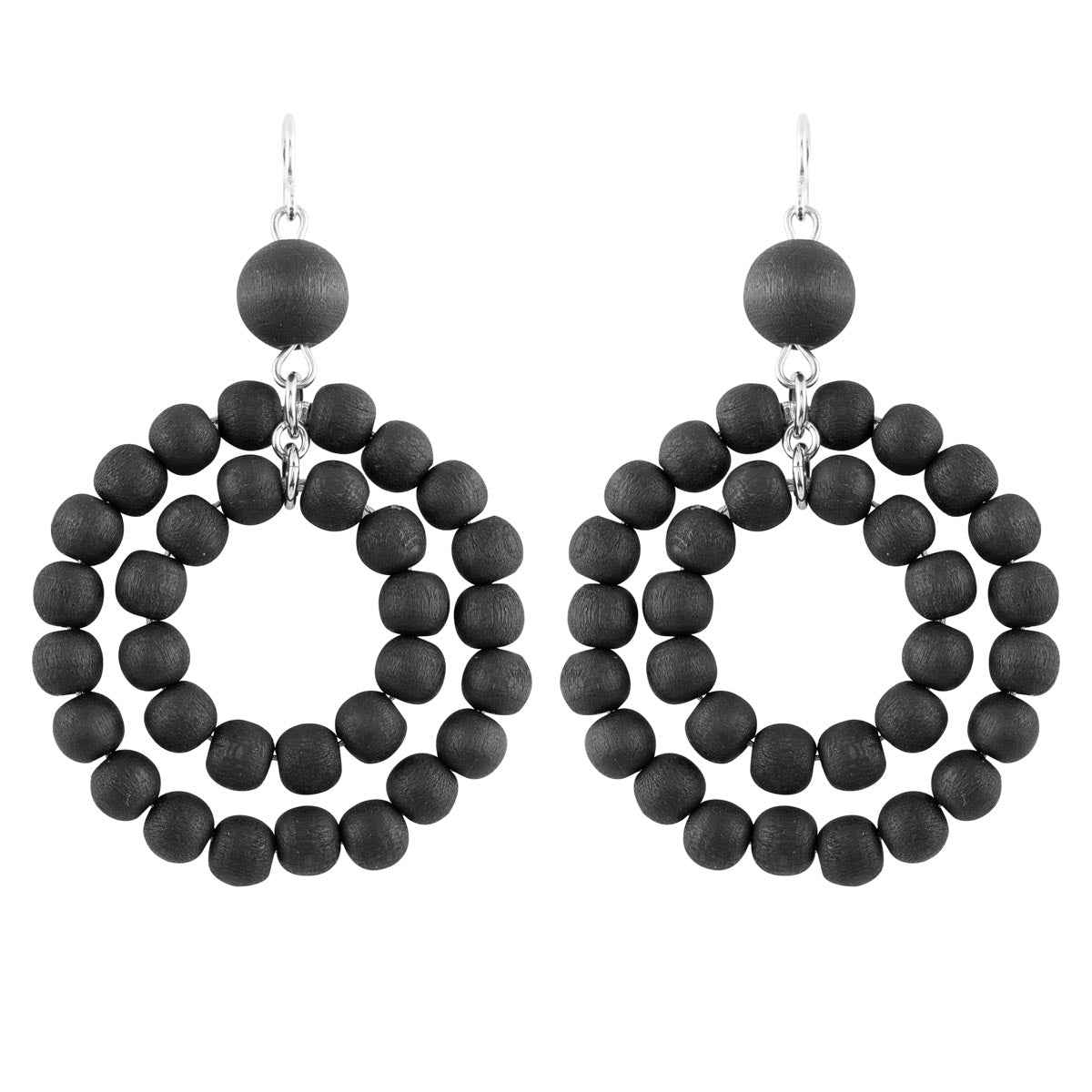 Orkidea earrings, black