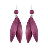 Jalava earrings, dark purple