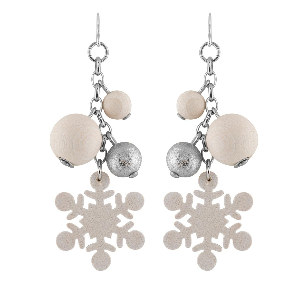 Lumisade earrings, natural white