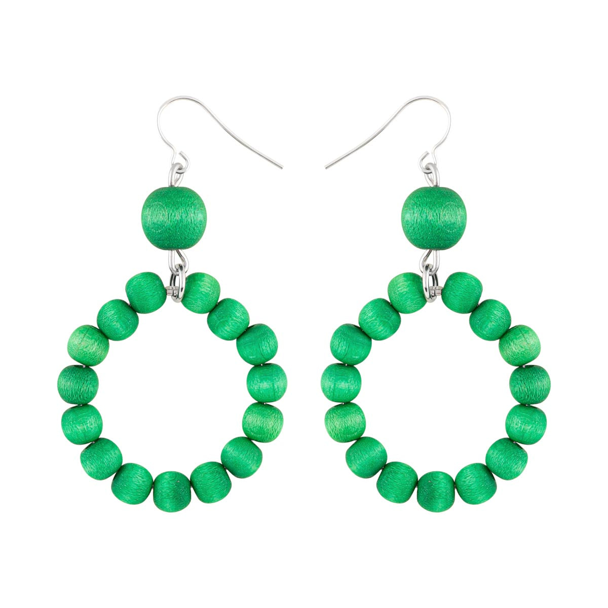 Orvokki earrings, green